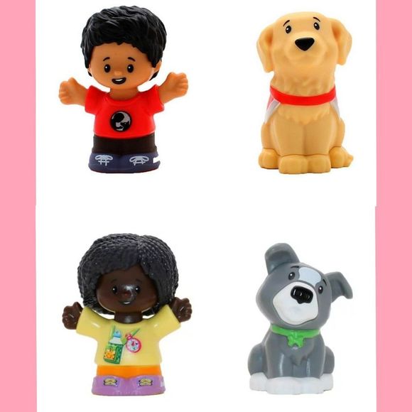 🎉 DOGGOS & KIDDOS FISHER-PRICE Kids & Dogs AFRICAN-AMERICAN HISPANIC POC - Picture 1 of 5
